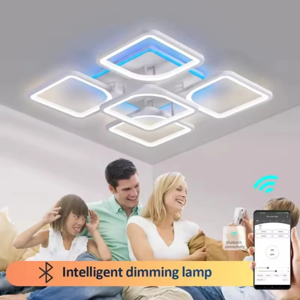 Modern LED Ceiling Light with Backlight Effect
