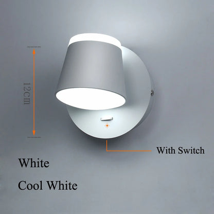 8W Rotating LED Wall Light for Home & Bedroom