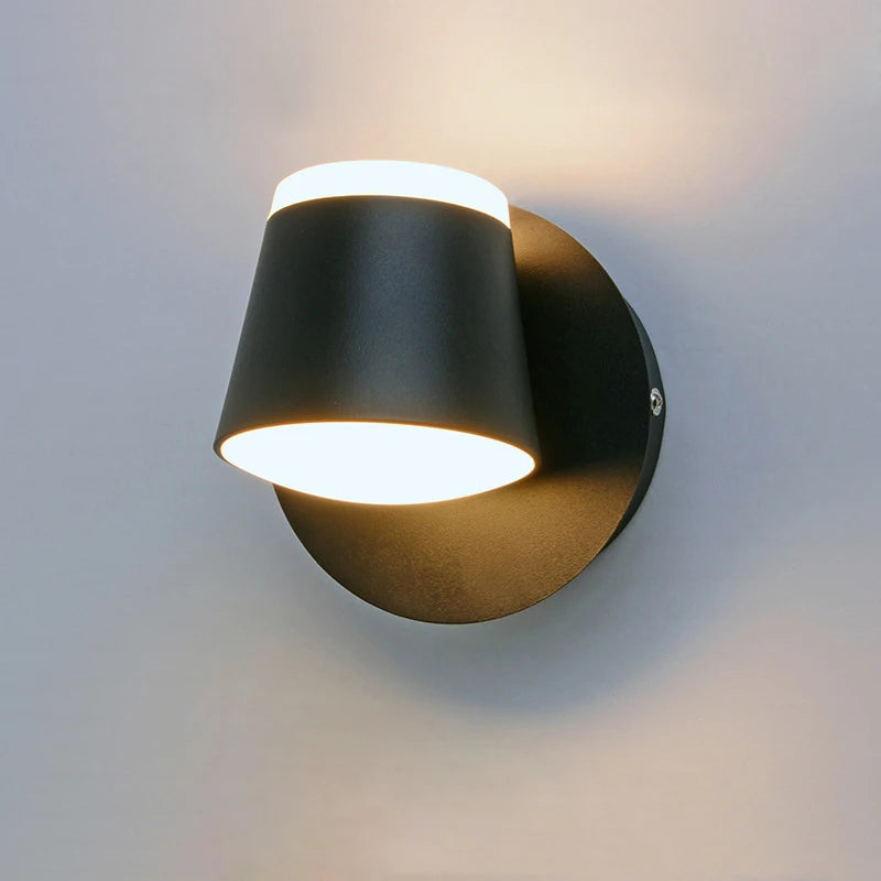 8W Rotating LED Wall Light for Home & Bedroom