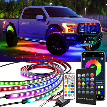 RGB Car LED Light Strips (4pcs) – Universal Interior LED Base Lights