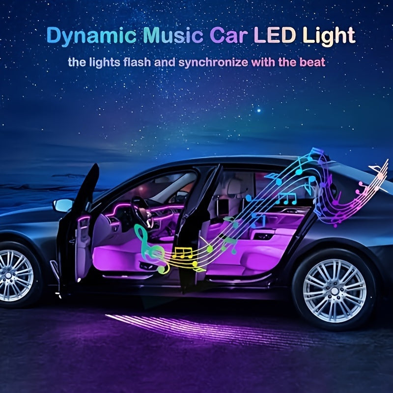 Interior Car LED Strip Lights – 5-in-1 RGB Ambient Lighting Kit