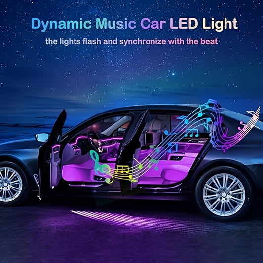 Interior Car LED Strip Lights – 5-in-1 RGB Ambient Lighting Kit
